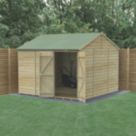 Forest Beckwood 9' 6" x 10' (Nominal) Reverse Apex Shiplap Timber Shed with Base