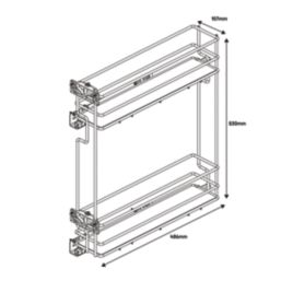 Essentials Anthracite  Pull-Out Storage 150mm