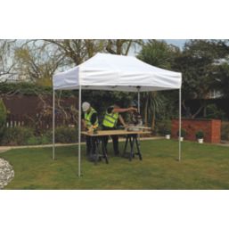 Mini Marquees Essential 6' 6" x 10' (Nominal) Hip Fabric Gazebo White