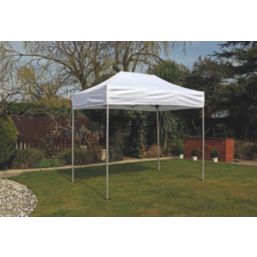Mini Marquees  6' 6" x 10' (Nominal) Hip Fabric Gazebo White