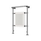 Flomasta 952mm x 659mm 1698BTU White / Chrome Steel Traditional Towel Radiator