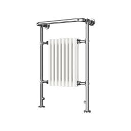 Flomasta Vienne 3-Column Steel Towel Radiator 952mm x 659mm White / Chrome 1698BTU