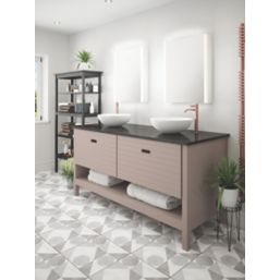 Light Tech Mirrors Boston 1-Door Illuminated Mirror Cabinet With 1300lm LED Light Black Matt 550mm x 130mm x 700mm + 2A 1-Outlet Type A USB Charger