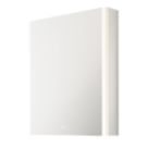 Light Tech Mirrors Boston 1-Door Illuminated Mirror Cabinet With 1300lm LED Light Black Matt 550mm x 130mm x 700mm + 2A 1-Outlet Type A USB Charger