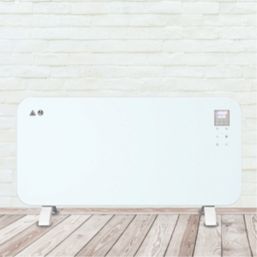TCP  2kW Electric Freestanding or Wall-Mounted Glass Panel Heater White