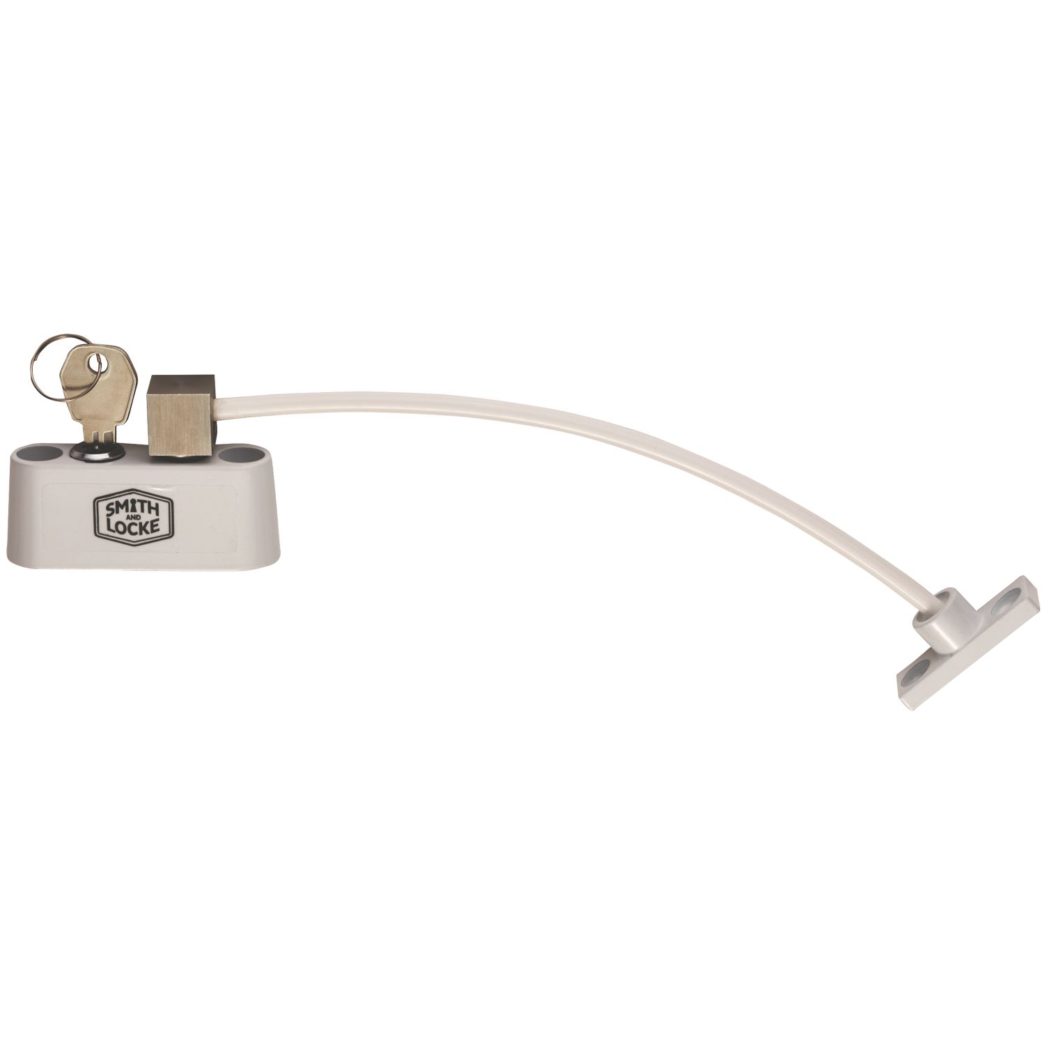 Smith & Locke Cable Window Restrictor White 89-150mm (1807K)