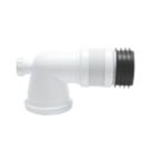 Euroflo  Flexible 90° Angled Short Pan Connector White 330-500mm