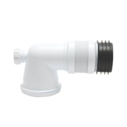Euroflo  Flexible 90° Angled Short Pan Connector White 330-500mm