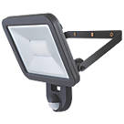 LAP Weyburn Outdoor LED Floodlight With PIR Sensor Black 30W 2400lm