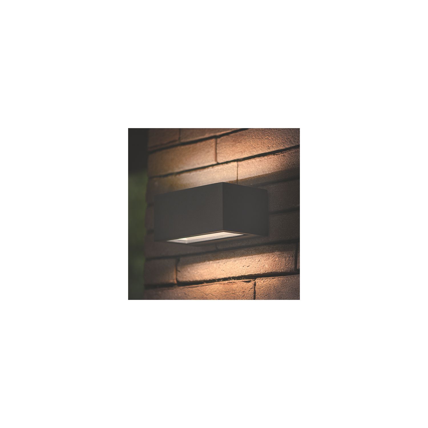 Lutec Gemini Outdoor LED Wall Light Black 8.8W 700lm (180EF)