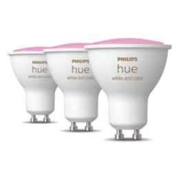 Philips Hue   GU10 RGB & White LED Smart Light Bulb 4.3W 350lm 3 Pack