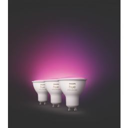 Philips Hue   GU10 RGB & White LED Smart Light Bulb 4.3W 350lm 3 Pack