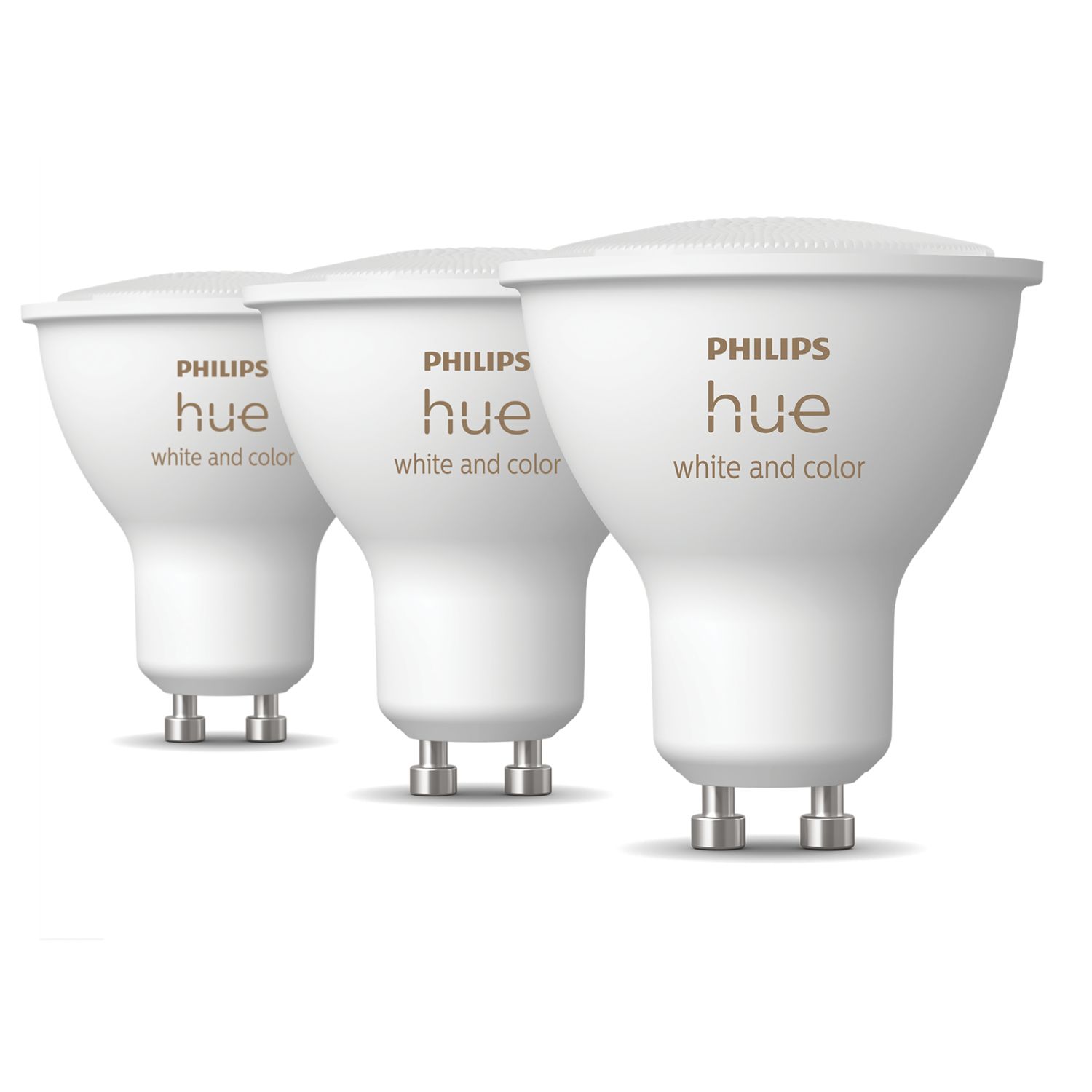 Philips Hue GU10 RGB & White LED Smart Light Bulb 4.3W 350lm 3 Pack (180JA)