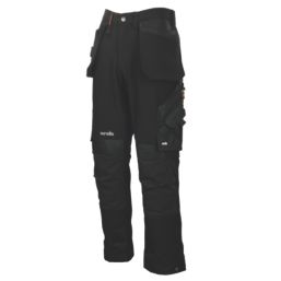 Scruffs Pro Flex Plus Holster Work Trousers Black 36" W 32" L