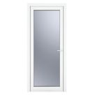 Crystal  Fully Glazed 1-Obscure Light Left-Handed White uPVC Back Door 2090mm x 840mm