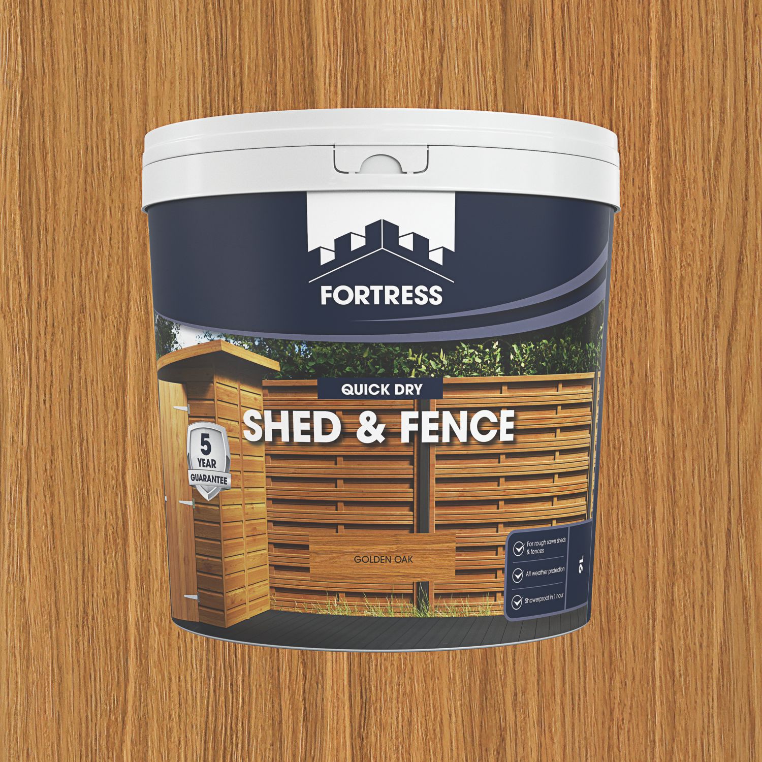 Fortress 9Ltr Golden Oak Shed & Fence Stain (180PC)