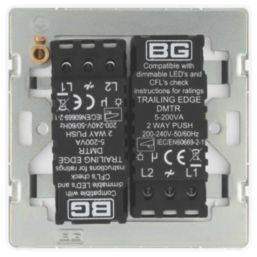 British General Evolve 2-Gang 2-Way LED Dimmer Switch  Pearlescent White with White Inserts