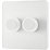 British General Evolve 2-Gang 2-Way LED Dimmer Switch  Pearlescent White with White Inserts
