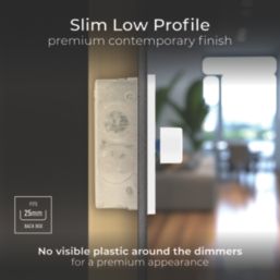 British General Evolve 2-Gang 2-Way LED Dimmer Switch  Pearlescent White with White Inserts