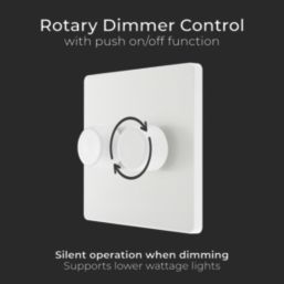 British General Evolve 2-Gang 2-Way LED Dimmer Switch  Pearlescent White with White Inserts