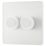 British General Evolve 2-Gang 2-Way LED Dimmer Switch  Pearlescent White with White Inserts