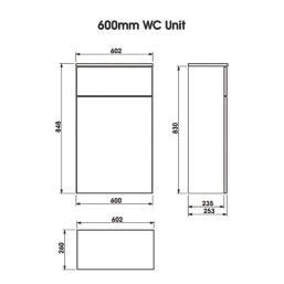 Newland  Floorstanding Toilet Unit Sage Green Matt 600mm x 260mm x 850mm