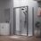 ETAL  Framed Rectangular Sliding Door Shower Enclosure & Tray  Matt Black 1390mm x 690mm x 1940mm