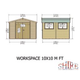 Shire  10' x 10' (Nominal) Apex Shiplap Timber Workshop