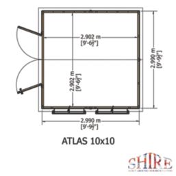 Shire  10' x 10' (Nominal) Apex Shiplap Timber Workshop