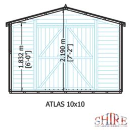 Shire  10' x 10' (Nominal) Apex Shiplap Timber Workshop