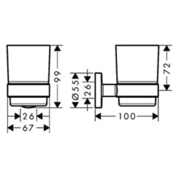 Hansgrohe Logis Universal Toothbrush Tumbler Chrome