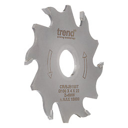 Trend CraftPro CR/BJB/100T 6-Tooth Biscuit Jointing Blade 100mm x 22mm