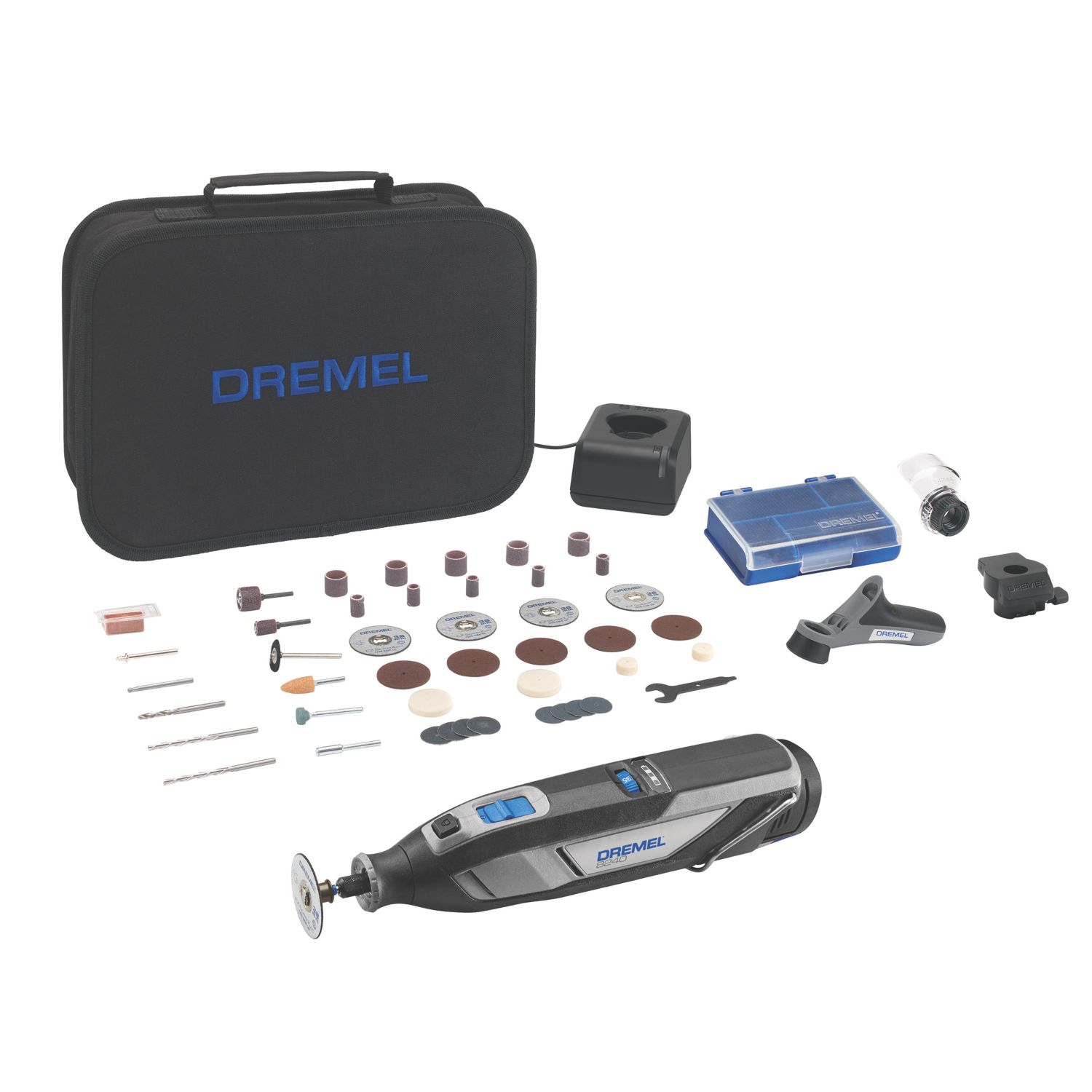 Dremel F0138240JG 12V 1 x 2.0Ah Li-Ion Cordless Multi-Tool with Accessories 46 Piece Set (180YC)