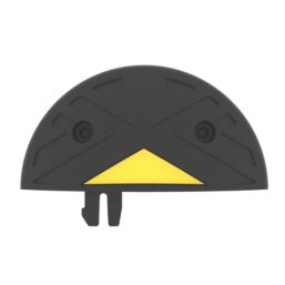 JSP 5mph Speed Bump End Caps Black / Yellow 75mm 2 Pack