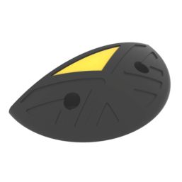 JSP 5mph Speed Bump End Caps Black / Yellow 75mm 2 Pack