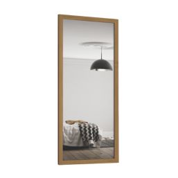 Spacepro Shaker 1-Door Sliding Wardrobe Door Oak Frame Mirror Panel 610mm x 2260mm