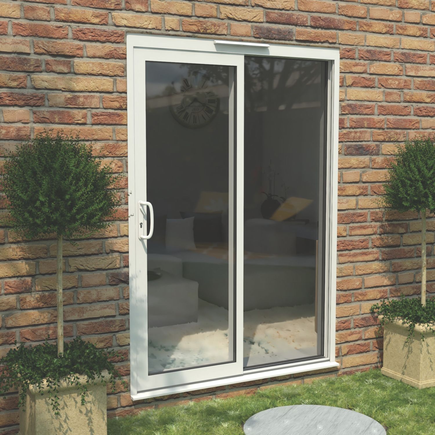 Green & Taylor Left-Handed White Metal Sliding Patio Door 2090mm x 1490mm (181CT)