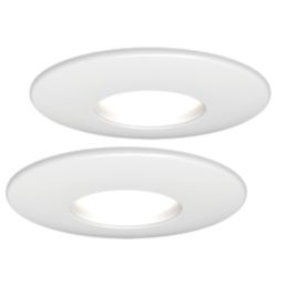 4lite  Fixed  Fire Rated LED Smart Downlights White 5W 440lm 2 Pack