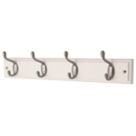 Smith & Locke 4-Hook Rail White 455mm x 90mm