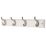 Smith & Locke 4-Hook Rail White 455mm x 90mm