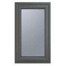 Crystal  Right-Hand Opening Obscure Triple-Glazed Casement Anthracite on White uPVC Window 610mm x 1115mm