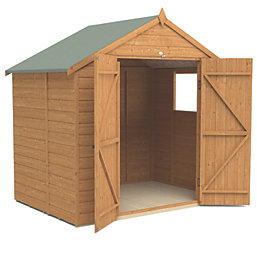 Forest Delamere 7' x 5' (Nominal) Apex Shiplap T&G Timber Shed with Base