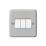MK Contoura 10A 3-Gang 2-Way Switch  Grey with White Inserts