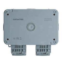 Contactum IP66 Weatherproof Outdoor 2-Gang Enclosure 174mm x 86mm x 155mm