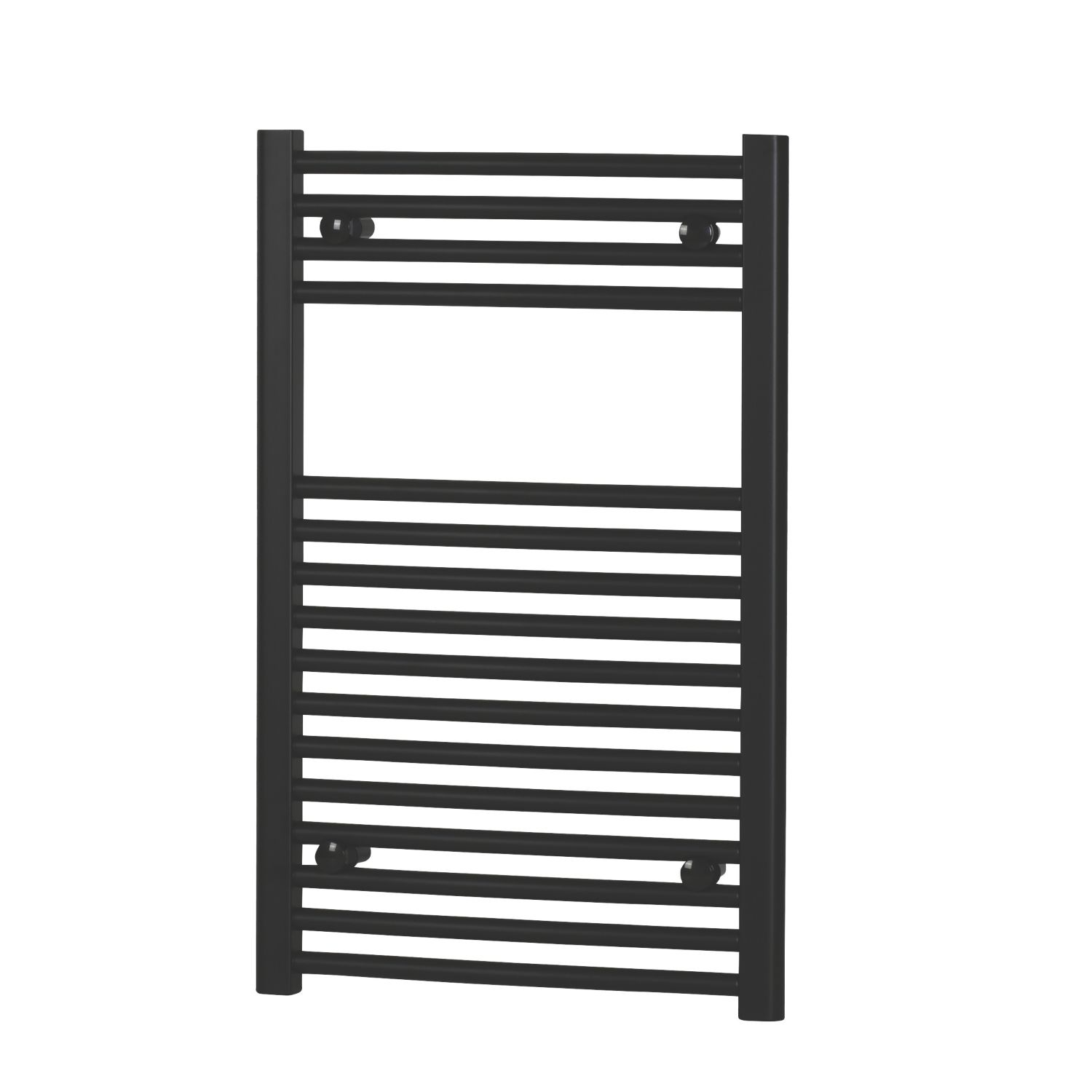 Flomasta 800mm x 500mm 1293BTU Black Curved Towel Radiator (181RV)