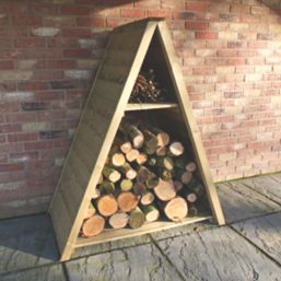 Shire Triangular T&G PT 4' x 1' 6" (Nominal) Timber Log Store