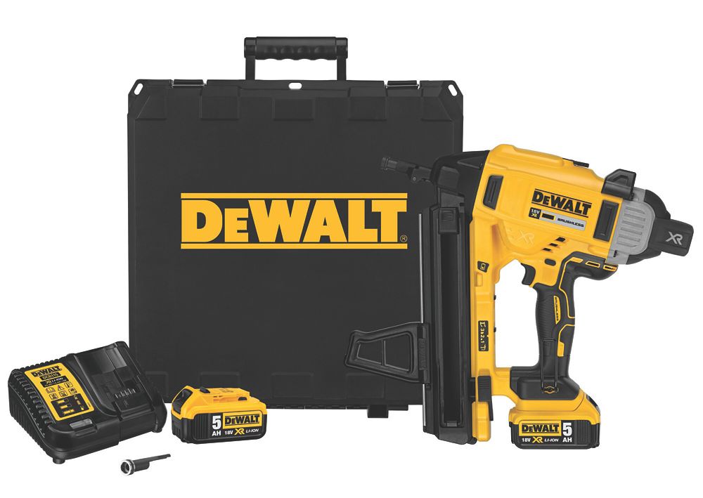Refurb DeWalt DCN890P2-GB 57mm 18V 2 x 5.0Ah Li-Ion XR Brushless Concrete/Steel Cordless Nail Gun