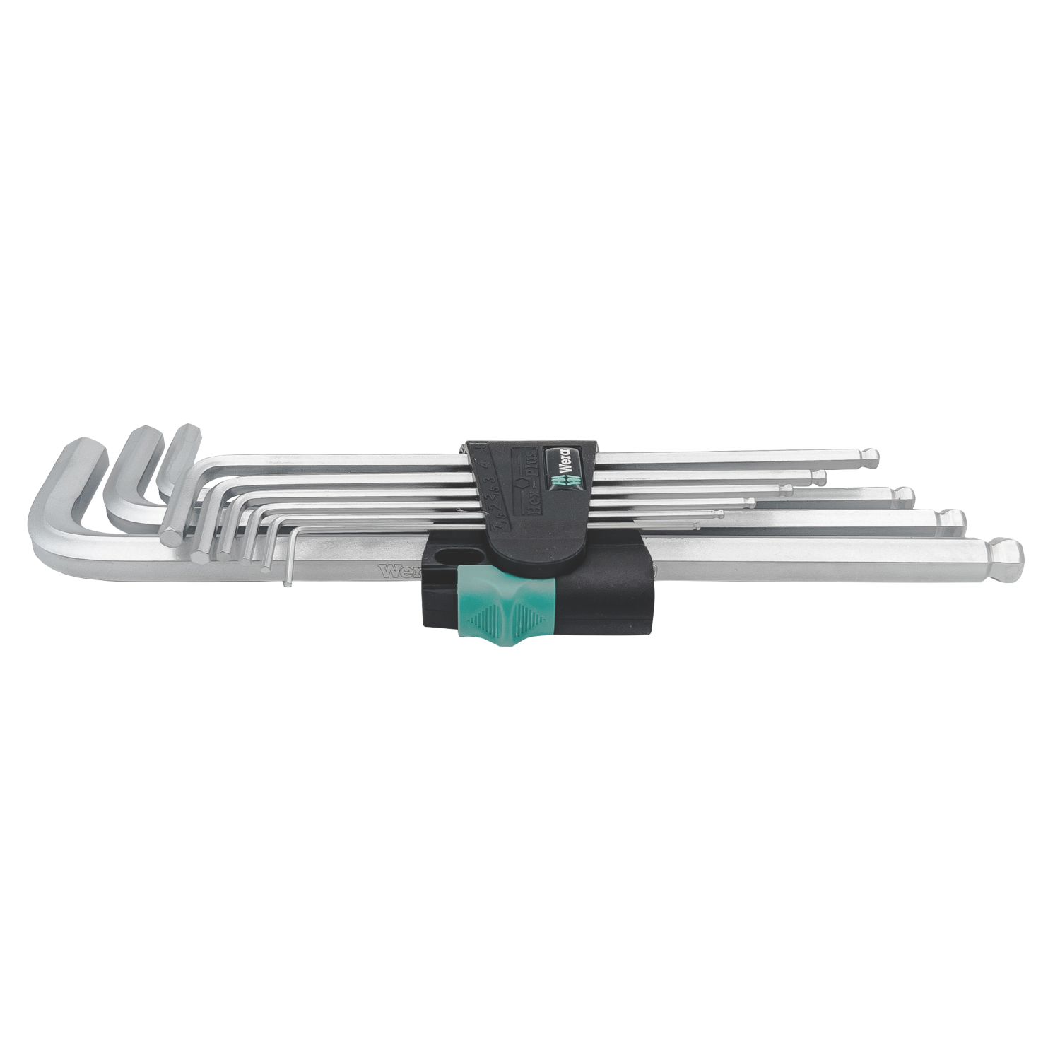 Wera 950/9 SB Metric Hex Plus 1 & Ball End Long L-Key set 9 Pieces (181TX)