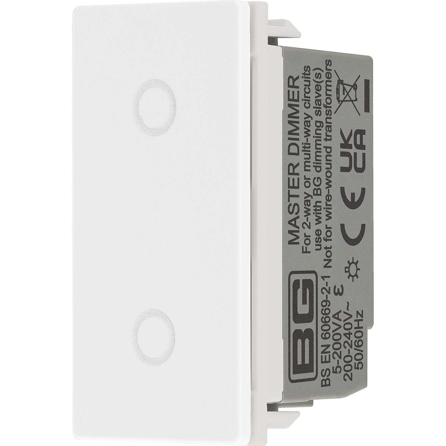 British General Master 2-Way LED Modular Dimmer Switch Pearlescent White with White Inserts (181XF)