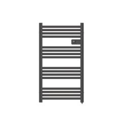 Flomasta 960mm x 540mm 1706BTU Black Flat Electric Towel Radiator